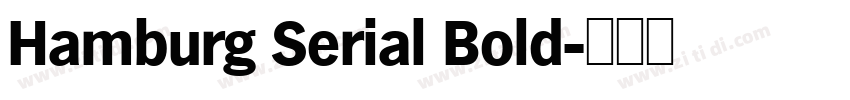Hamburg Serial Bold字体转换